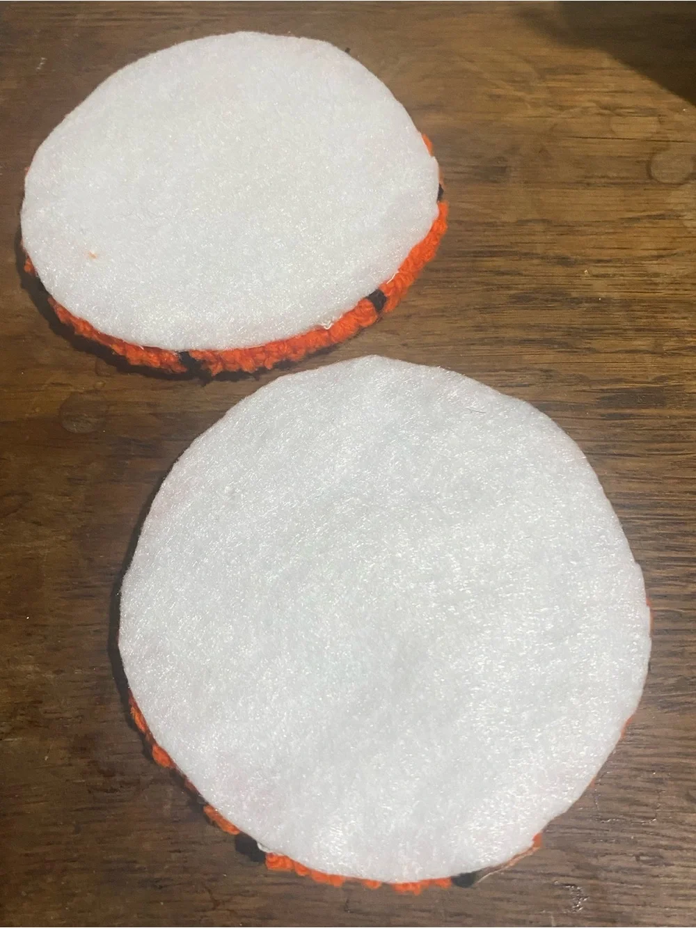 Handmade Orange Basketball Drink Coasters - Set of 2